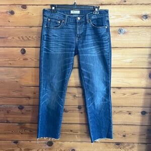 Madewell Women's Boyfriend Jeans in Dark Blue Wash
